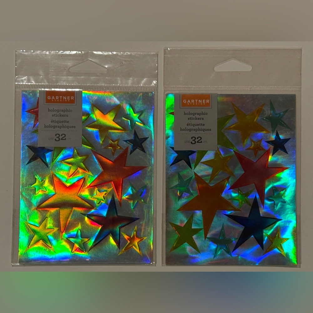 Gartner Studios Holographic Star Stickers, 2 Packages